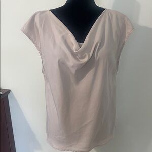 Banana Republic silver women’s silky cowl neck blouse